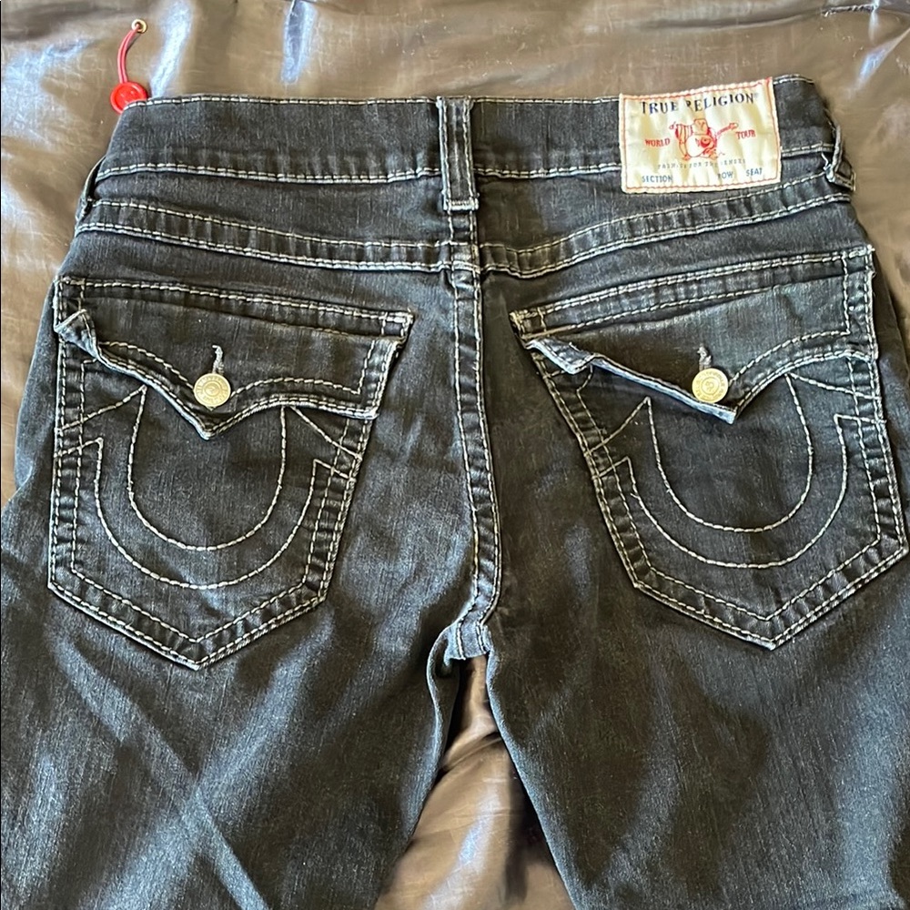 Chic Black Denim Jeans with Stitching